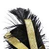 Vintage Fascinator Top Hat Glitter Feather Hat Headwear Christmas Headband  Wedding Costume