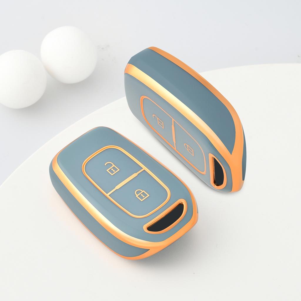 2 Button TPU Car Key Case Cover Shell Fob For Renault Kwid Traffic Symbol Dacia Sandero Logan Duster Car Supplies Car Key Bag