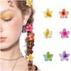 2pcs 4CM Candy-colored Frangipani Clip  Sweet Hairpin Headdress Female Flower Hair Accessories Plate Hairpin