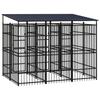 VidaXL Chenil d'Extérieur avec Toit pour Chiens Acier 5,53 m² Cage Enclos 3097948