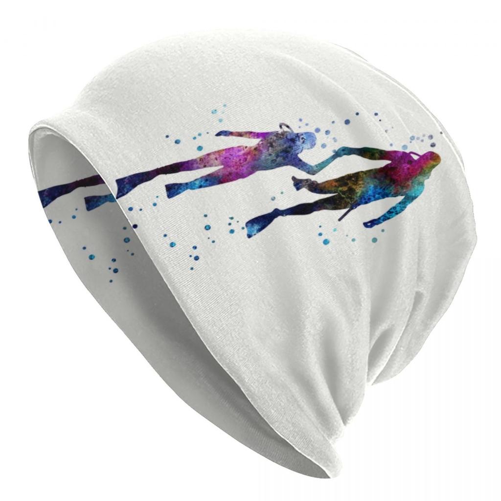 Custom Scuba Skull Dive Diver Bonnet Hats Hip Hop Knitting Hat For Women Unisex Warm Winter Skullies Beanies Caps