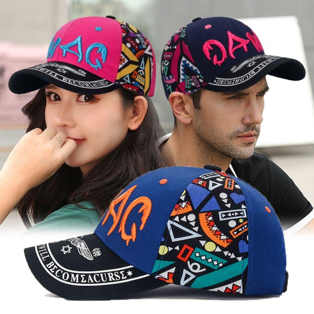 

Printed Hip Hop Baseball Cap Embroidery Peaked Cap Retro Sunscreen Sun Hat Men
