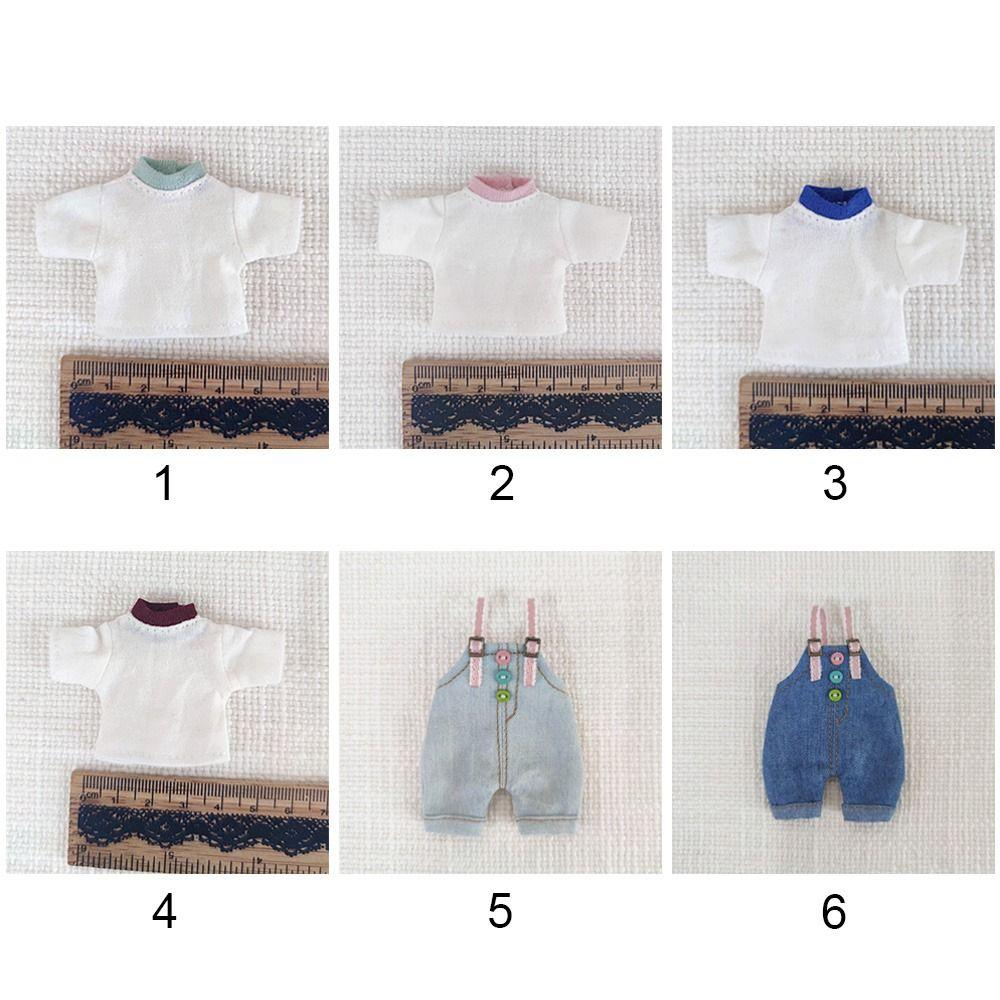 Toys Accessories for Obitsu11 Doll Fashion Overalls Denim Pants Doll Clothes Pants T-shirt Suits