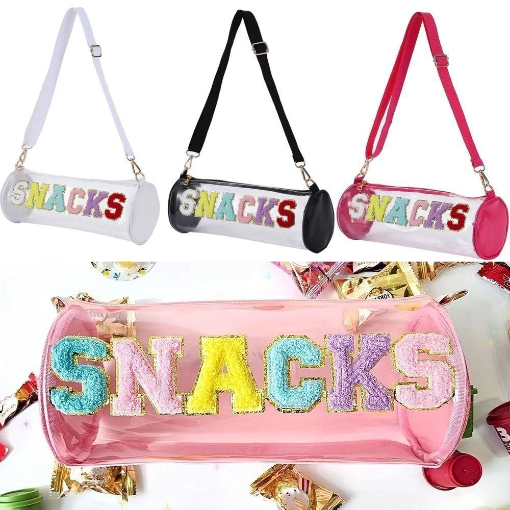 

Letter Patch Snack Storage Bag PVC Cosmetic Bag New Crossbody Bag