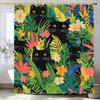 Funny Cat Shower Curtains Cute Cartoon Cat Bath Curtain,3d Printed Creative Bathroom Accessories Home Decoration With Hooks