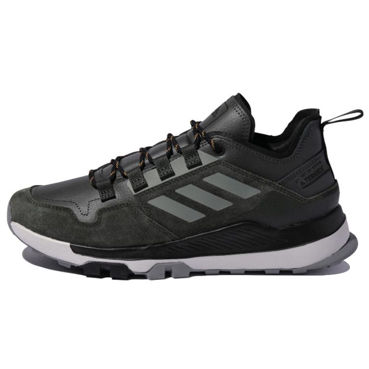 New Terrex Hikster Adidas Leather Low 'Black Green' FX4663
