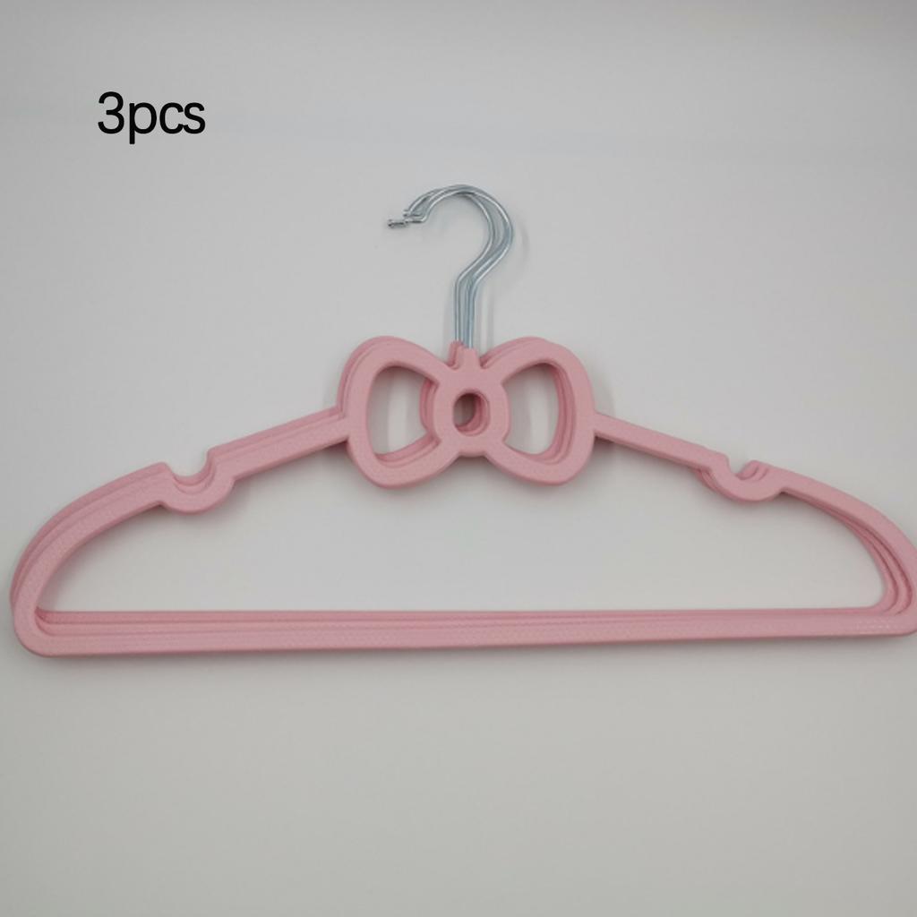 3pcs - New Cute Bow Pattern Hanger, Suitable for Home Bedroom Sorting and Dry Storage Hanging Bracket