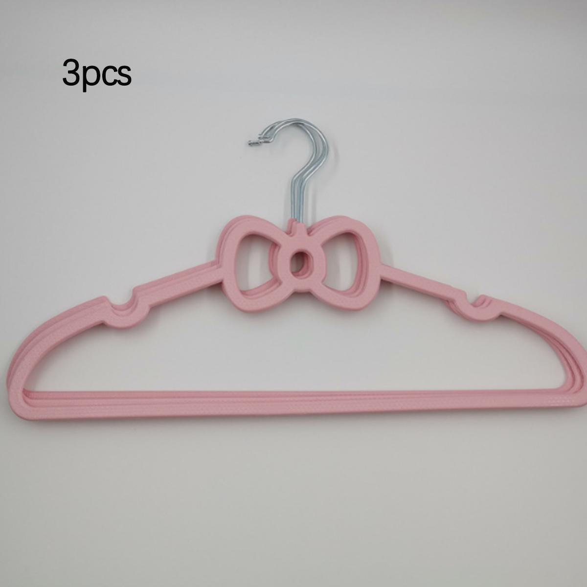 

3pcs - New Cute Bow Pattern Hanger, Suitable for Home Bedroom Sorting and Dry Storage Hanging Bracket