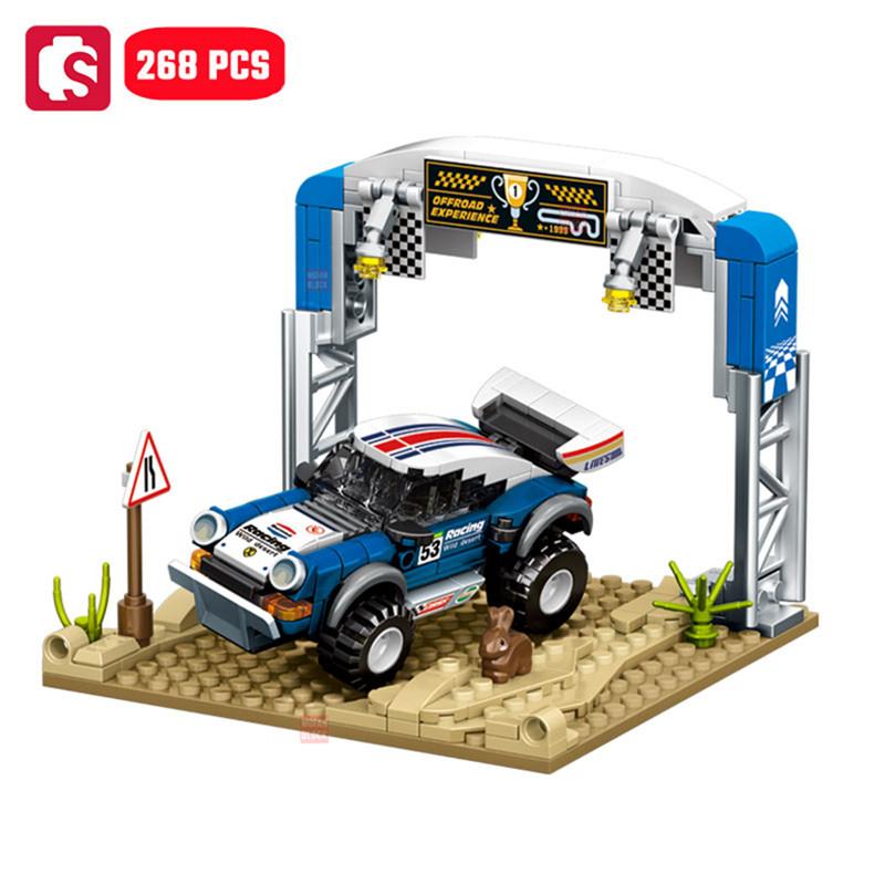 Non-Toxic Sembo Sports Car Building Blocks Moc Racing Vehicle Models Off-Road Assembly Bricks Car Construction Set For Children Toy Kids Gifts