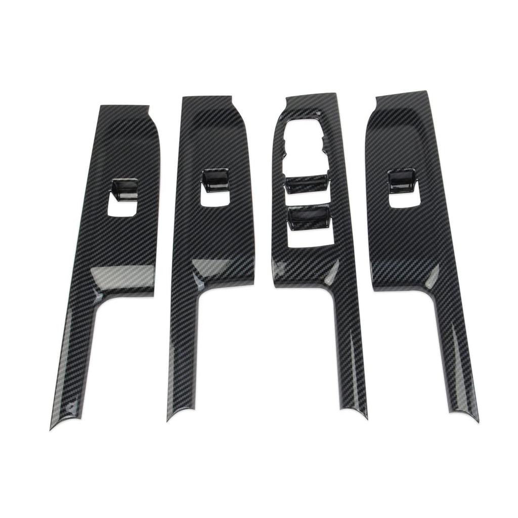 Carbon Fiber Window Lift Switch Panel Cover Trim for 2019-2025 Chevy Silverado 1500/GMC Sierra 1500 for 2020-2025 Sierra/Silverado 2500 3500 HD