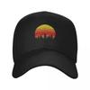Retro Sunset Forest Baseball Cap Rave Beach Fishing Caps Man Hood For Women 2025 Mens
