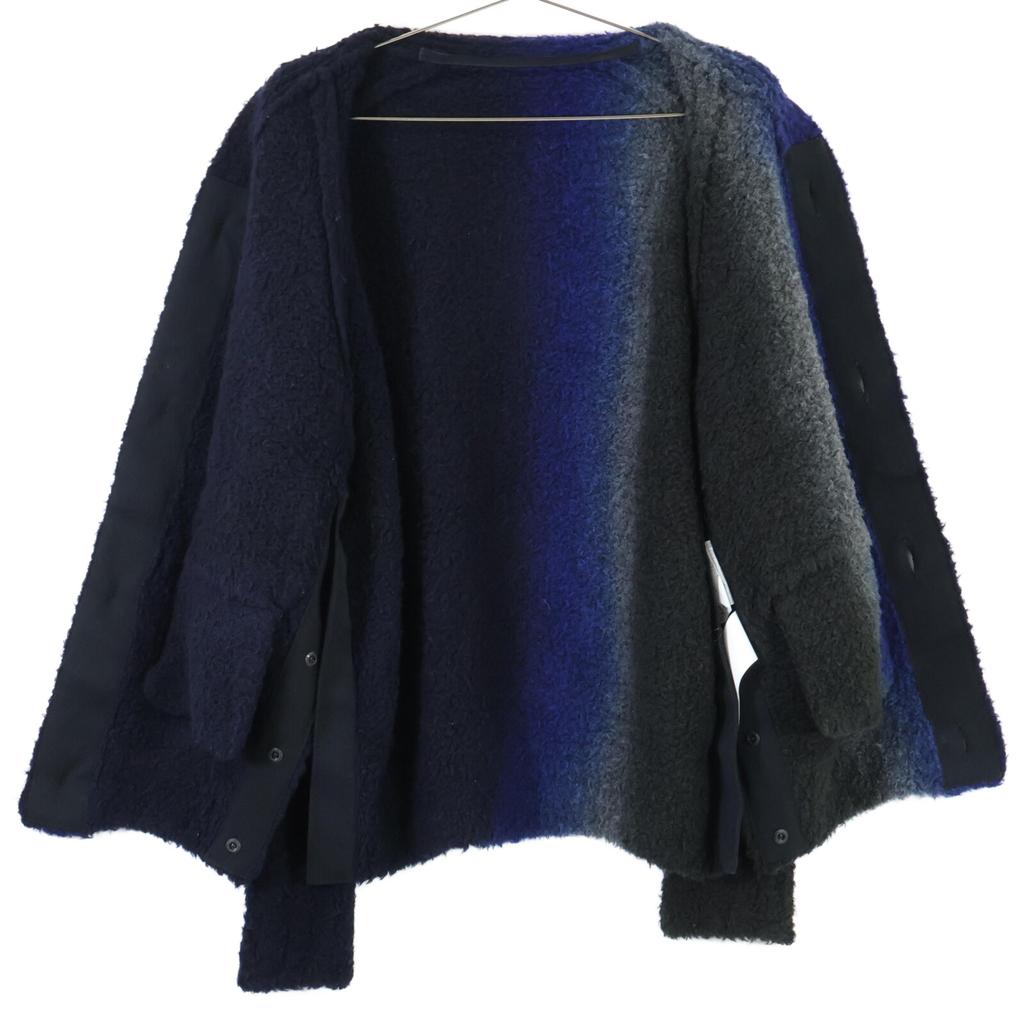 sacai 23AW 23-03167M Tie Dye Knit Cardigan Gradient knit cardigan tops 0 NavyUsed