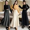 Thickened Modal Knit Skirt Women's Winter Korean Version High-waisted A-line Skirt Woolen Long Skirt