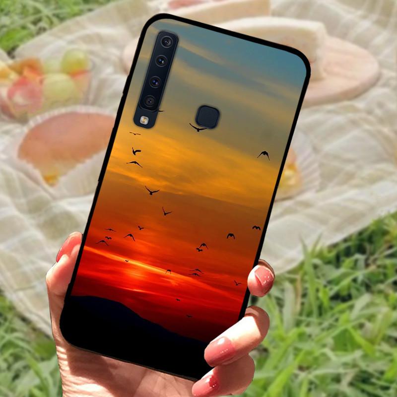 For Samsung A9 2018 Case Cover A7 2018 Silicone Soft Marble Black Bumper Funda Coque for Samsung Galaxy A7 A9 2018 Protective