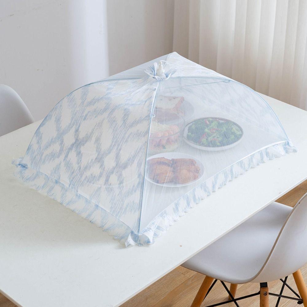 Foldable Mesh Food Cover Lace Fabric Dish Tent Stain Proof Food Net  Kitchen