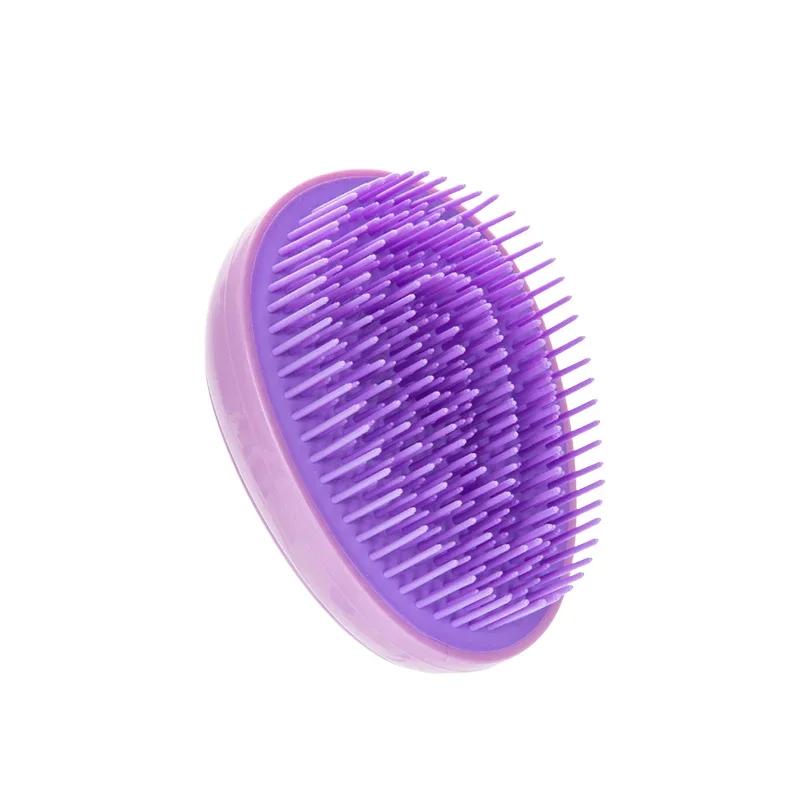 

Mini Egg Round Shape Hairbrush Small Scalp Massage Comb Soft Portable Hair Brush Wet Dry Detangling Hairdressing Comb for Travel фиолетовый
