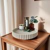 Fluted Ruffled Decorative Bowl for Living Room Coffee Table Bookshelf Console Table Styling Home Decor, Elegant Accent Piece