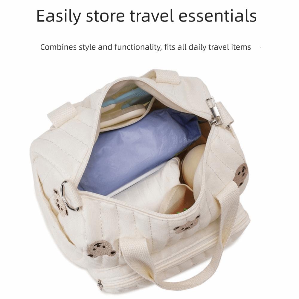 Korean Style Baby Diaper Organizer Embroidery Women Handbag Outdoor