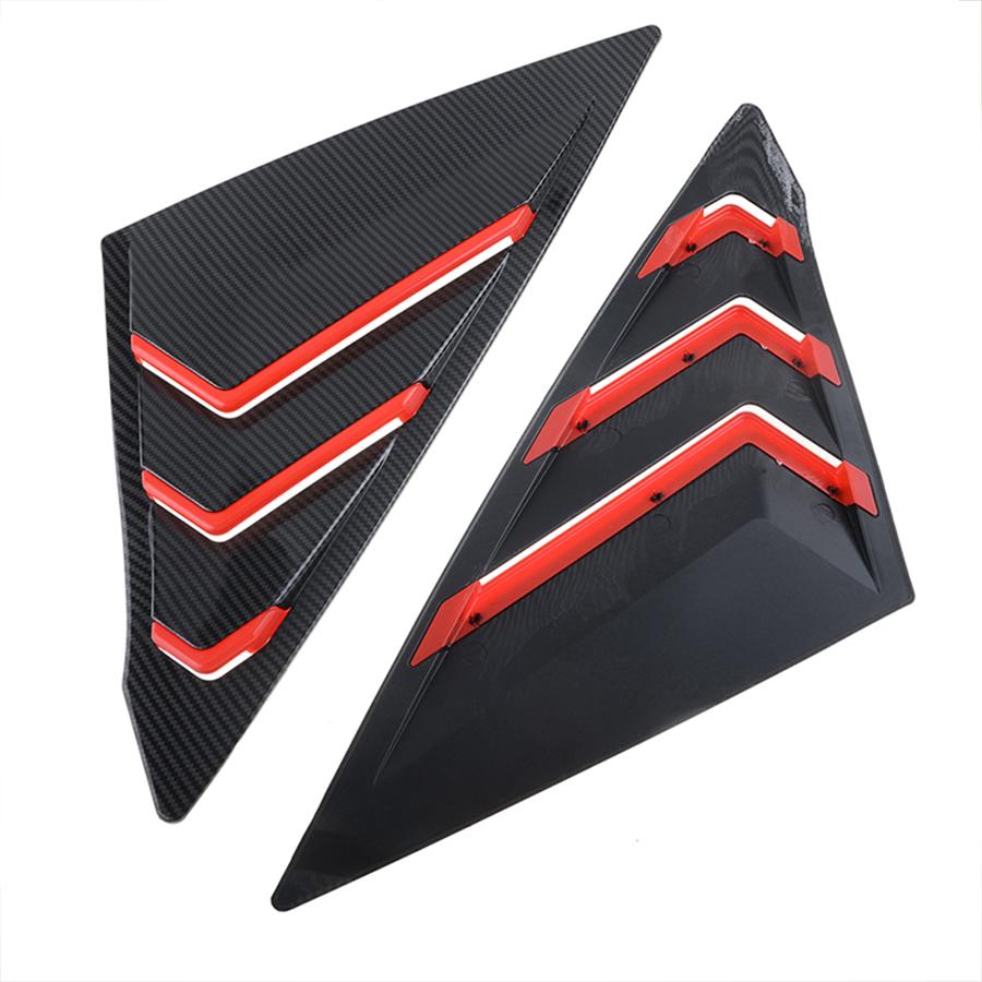 Side Air Vent Window Louver Cover Carbon Fiber Red ABS Cover For Honda Civic 11th 2022+ Sedan