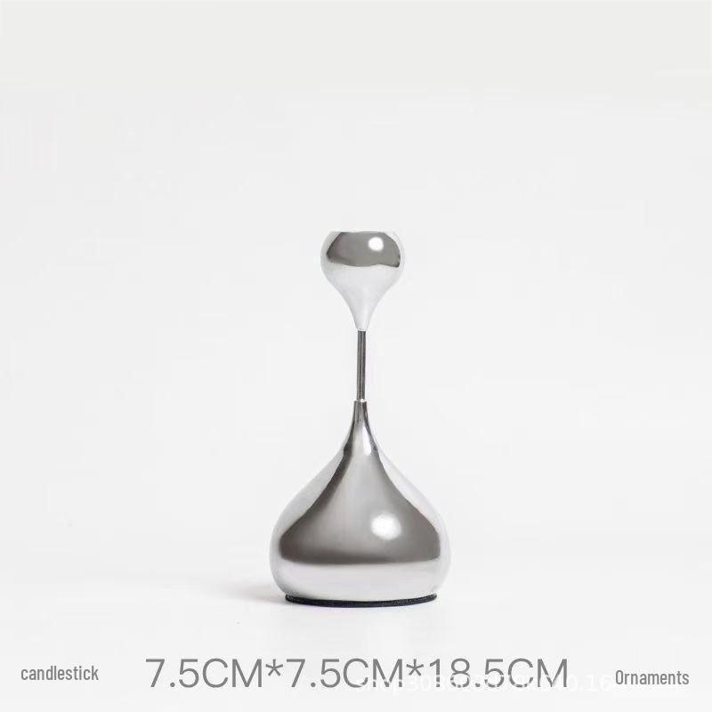 Romantic Silver Water Drop Candlestick for Weddings and Festivals