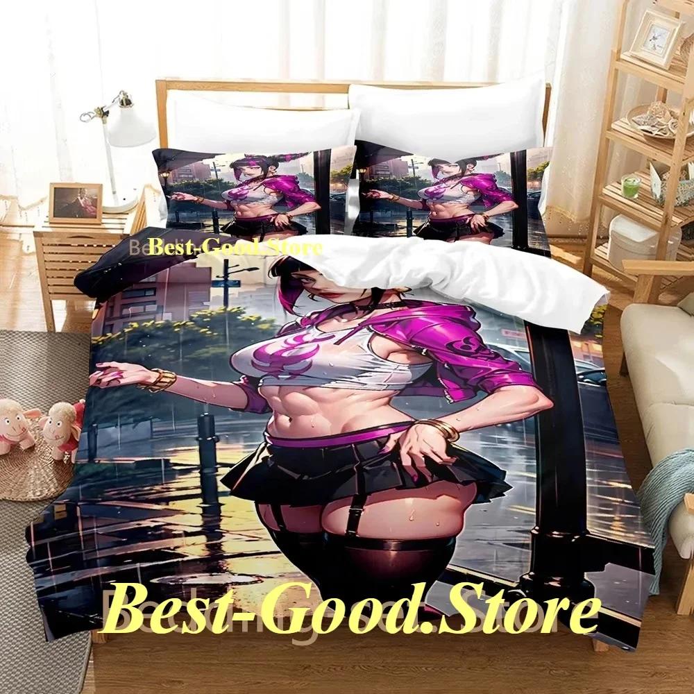 Hip Hop Game Juri Han Bedding Set Printed Bed Set With Pillowcase Bed Duvet Cover Soft Single Double Queen Super King Size