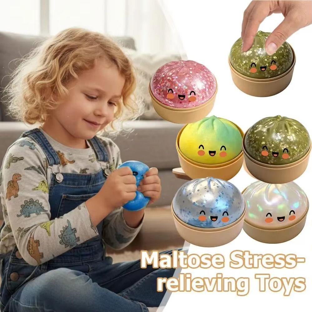 Giant Rainbow Dumpling Squishes Glittering Soft Squishy Toy Simulated Bun Sensory Balls  Boys Girls