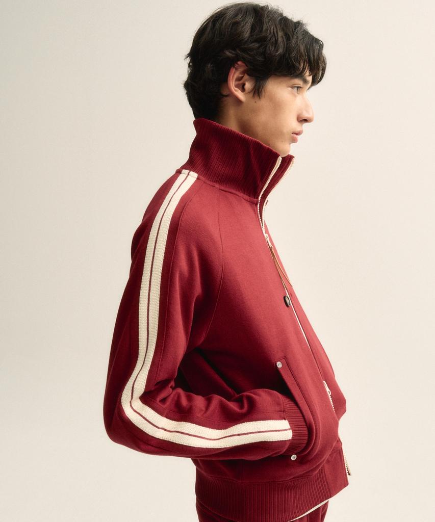 Satur Lawton All Day Track Zip-Up Jacket Burgundy