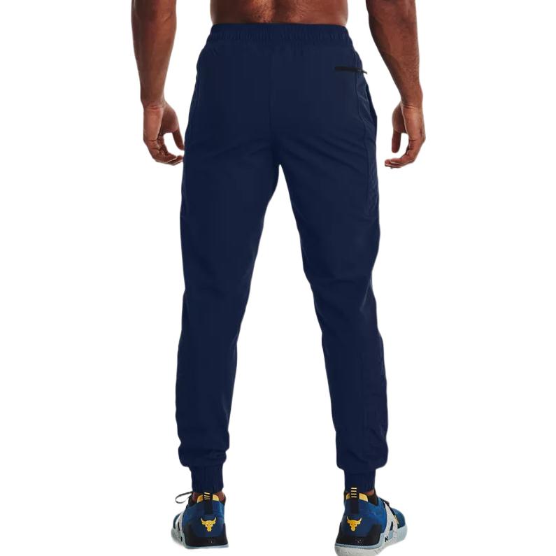 Under Armour Solid Color Elastic Cuff Casual Pants Men bottoms Blue 1370466-408