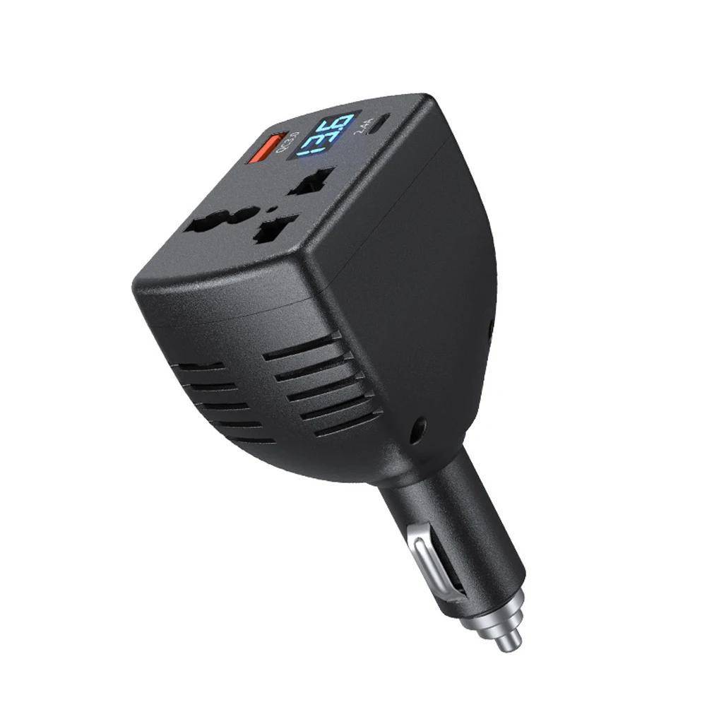

Wide Voltage 150W Car Power Inverter DC 12V/24V to AC 220V Stable Cigarette Lighter Adapter with QC3.0 USB Port Charger