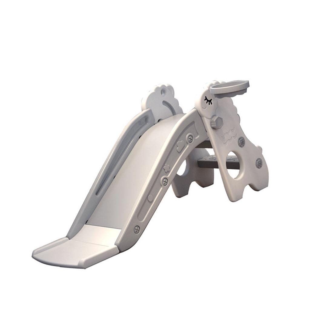 Indoor Toddler Slide with Basket Stable Foldable Multifunction Indoor Kids Slide Playground With Small Basketball for Home