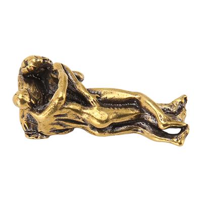 Měděná soška páru Inovativní Vintage Ručně malovaná Dekorativní Mini figurka páru pro dárky