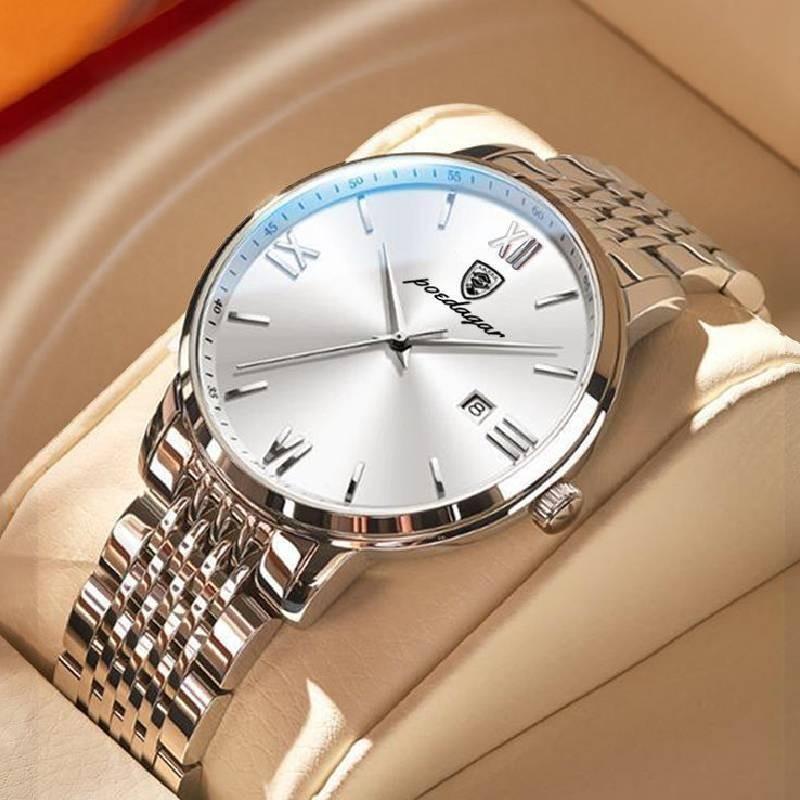 New Waterproof Luminous Men s Watch Student Hot Sale Dropshipping Business Wristwatch 826 Sliver White