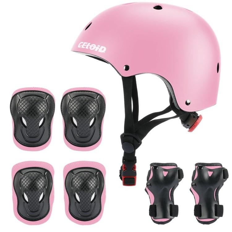 Kids & Adults Bike & Roller Skating Helmet & Skateboard Sports ABS Protection Gear Set with Impact Resistant Pads