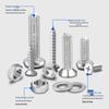 Baolian Phillips Pan Head Self-Tapping Screw Set with Nut Cap & Washer (Sizes M2-M6)