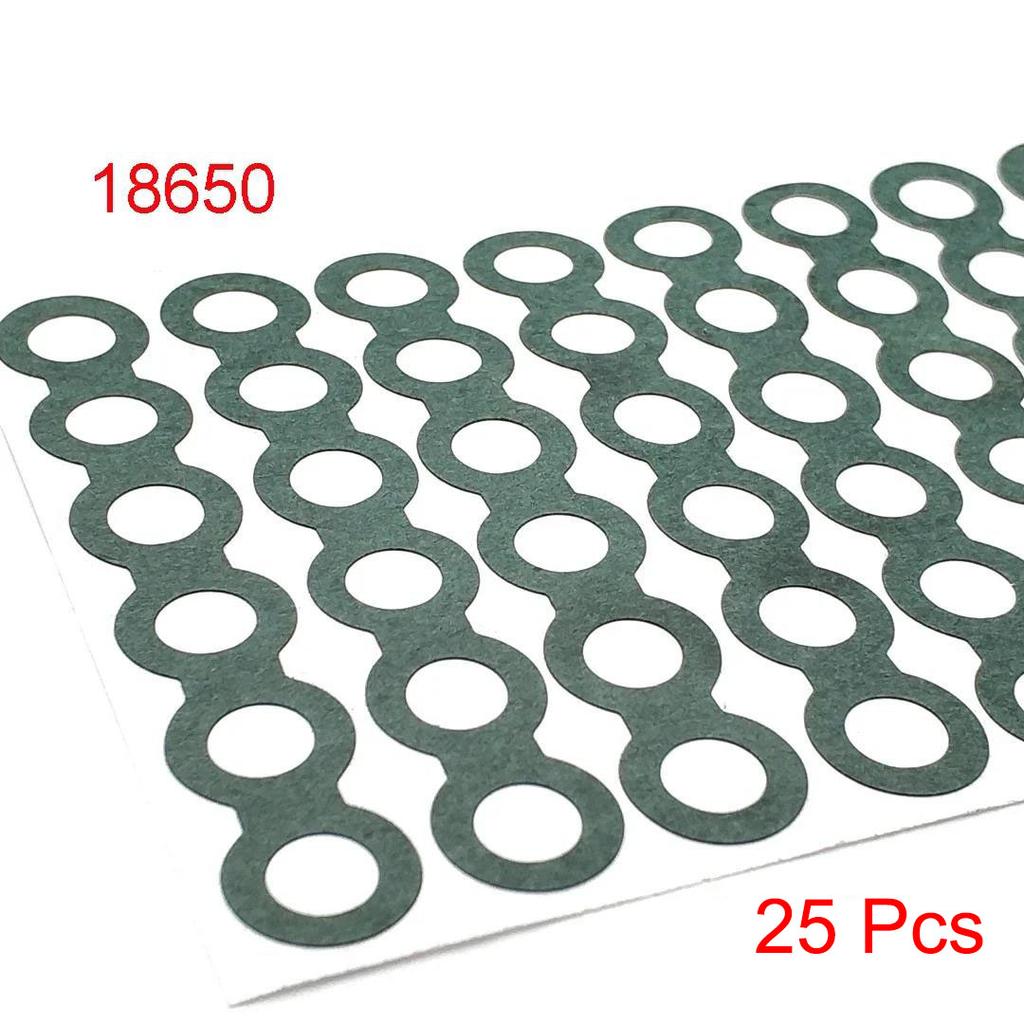 100pcs Self-Adhesive 21700 18650 26650 Battery Insulating Gasket, Hollow Paperboard Electrical Insulation Pad Rings 1S-8S Solid