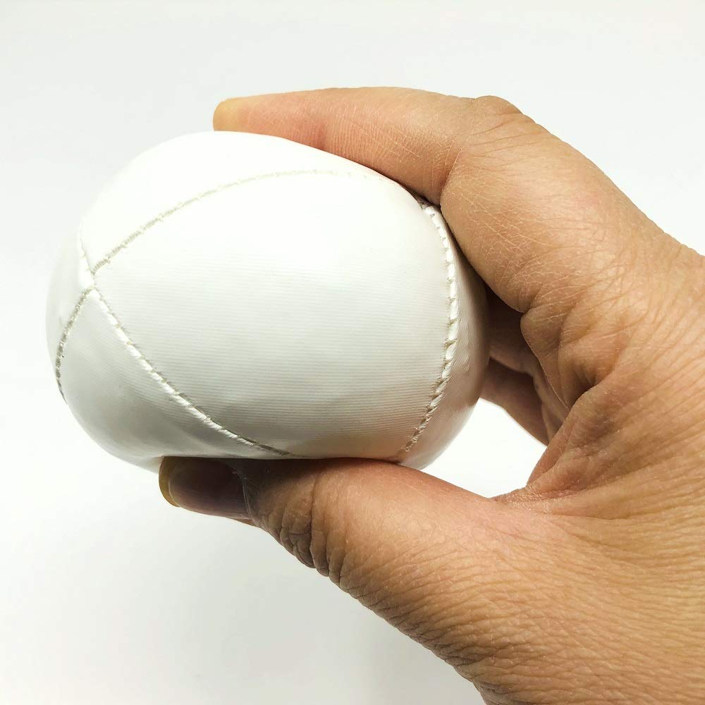 Infinity Beanbag Juggling Balls [Pro Joe] 60mm 85g JUGGLE 4 FUN (White, Set of 5)