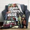 Grand Theft Auto Iv Flannel Blanket Super Soft Warm Cozy Blanket for Sofa Bed Office Travel All‑Season Home Decor Gift