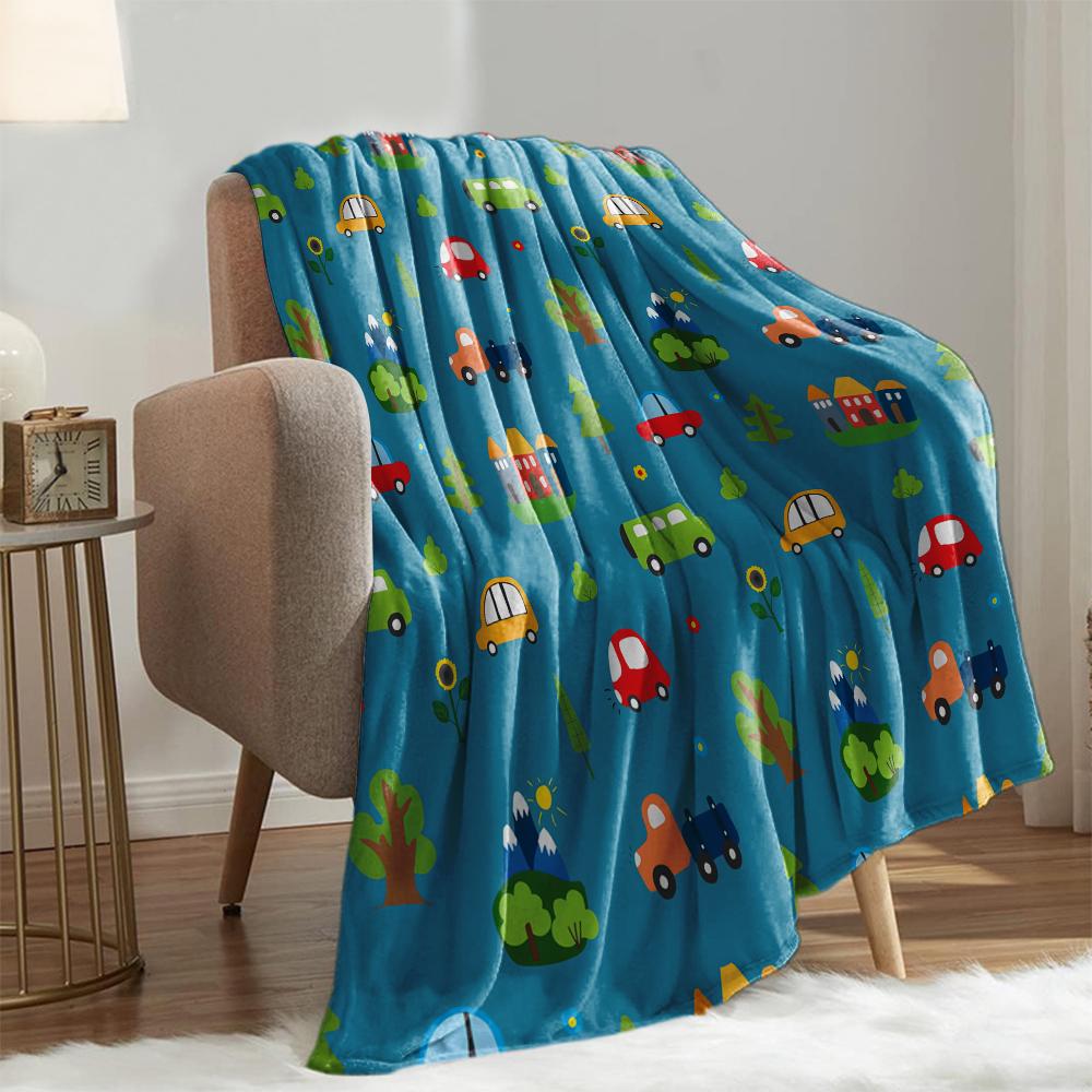 1pz Coperta Giocattolo Camion Carini Modello Veicoli Per Ragazzi Ragazze Regalo Anniversario Compleanno Regali Festival Coperte Morbide Uso Stagione Unica