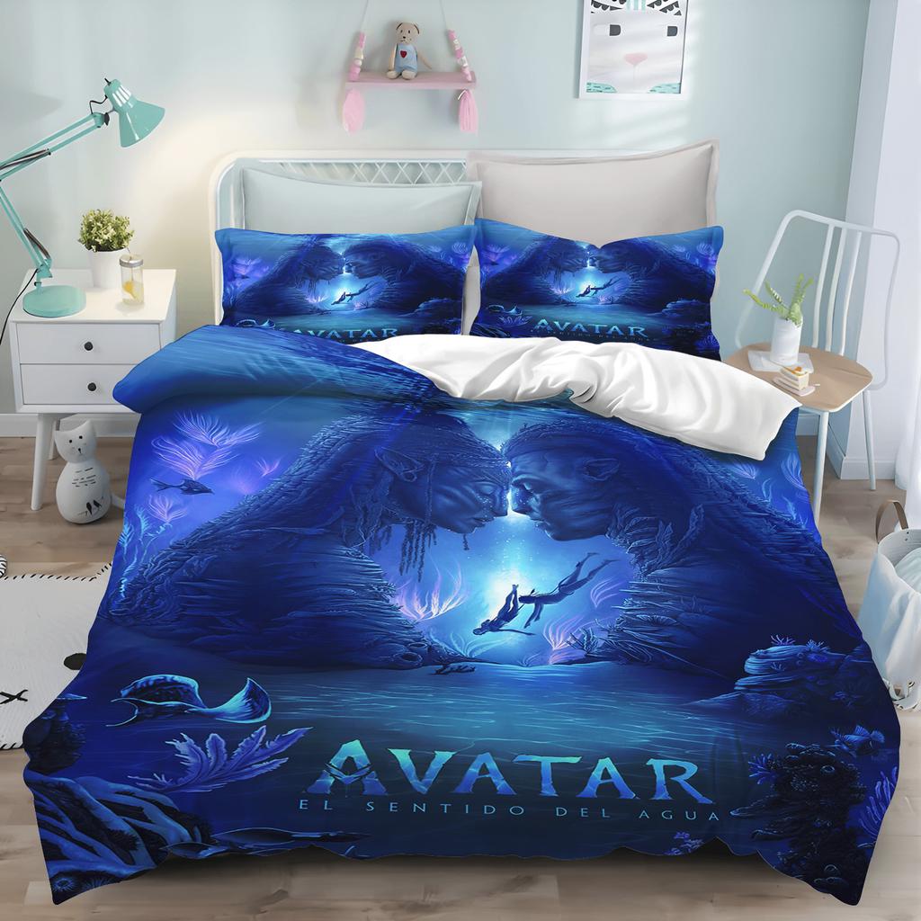 Avatar Cartoon Bedding Set Duvet Cover 100% Polyester Childlike Innocence Bedroom Decor Adult Gift