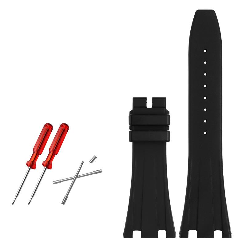 High quality Rubber watch strap 28mm watchband For AP15400 15710 15703 26470SO Royal Oak offshore men s Watchband Accessories 28mm
