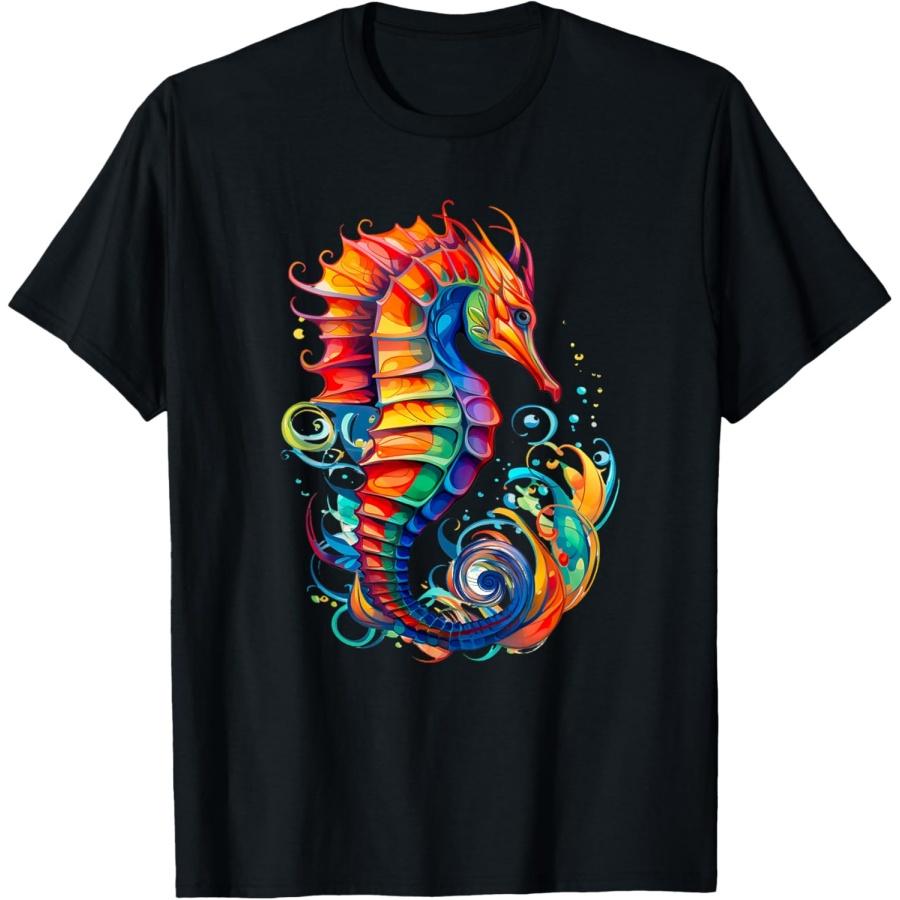Seahorse Underwater World for a Seahorse lover T-Shirt XXXXXL чёрный