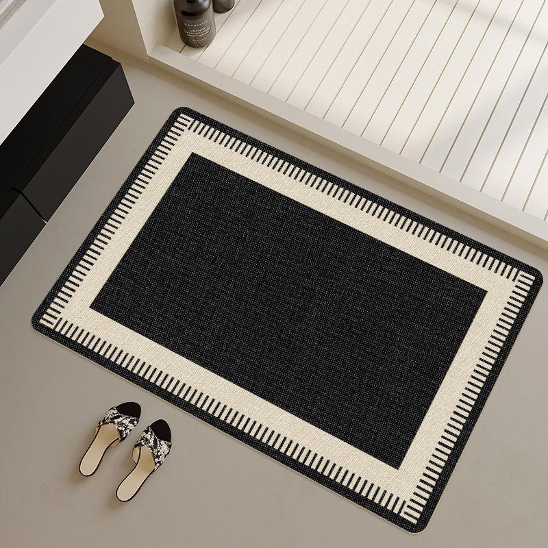 Bathroom floor mat cream wind diatom mud absorbent mat toilet door foot mat bathroom toilet quick drying non-slip carpet