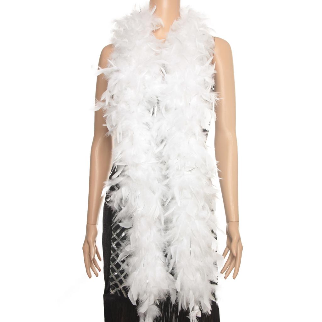 1Pc 2 Yards 85 Grams Turkey Chandelle Feather Boa For Diy Craft,Party Dancing Dress Up, Halloween Decoration