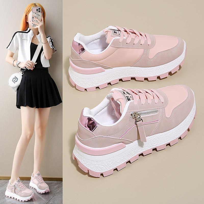 Retro mesh breathable red soft sole autumn new platform sports and leisure women's shoes