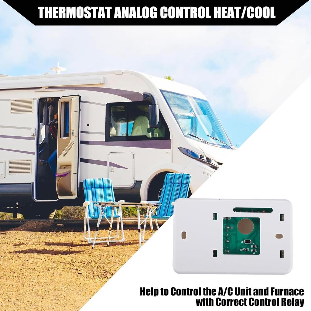 Analog Control Heating/Cooling Thermostat Kit for Campers Motorhome / Analog Con