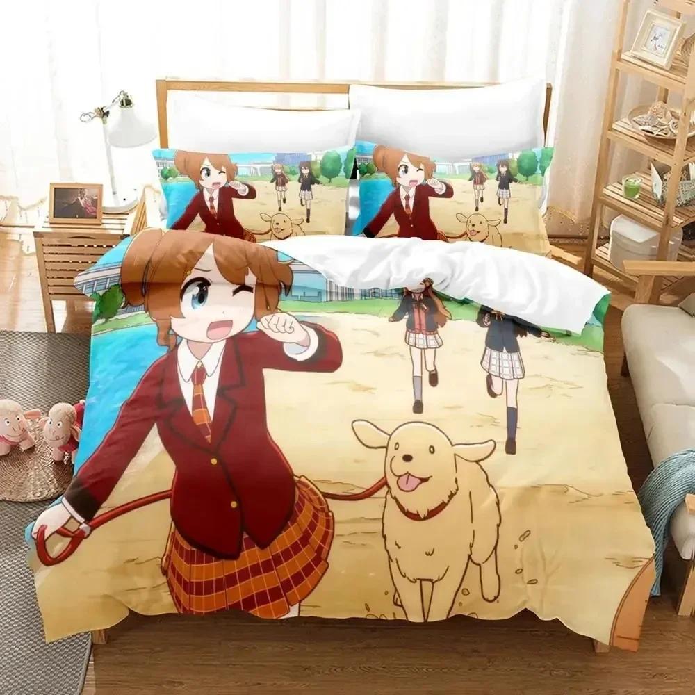 3D Anime Nijiyon Animation Printed Bed Set Duvet Cover Pillowcase Bedding Set Bed Linen Sheet Quilt Cover Full Queen King Size