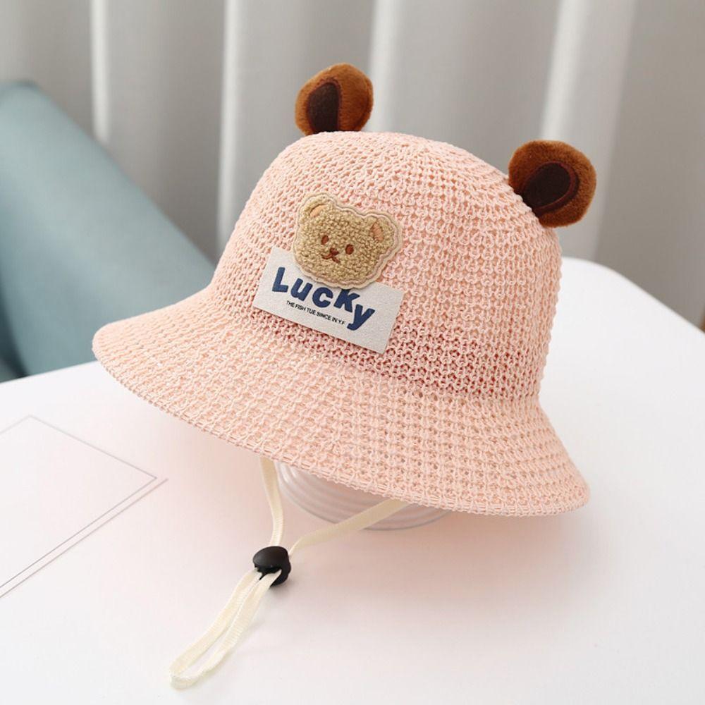 Cartoon Bär Kinder Sonnenhüte Sonnenschutz Sonnencreme Fischerhut Mädchen und Jungen