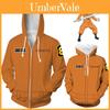Einzigartige Anime Fire Force Herren Kapuzen-Sweatshirts mit Reißverschluss Gemütlicher Pullover Cosplay-Kostüm
