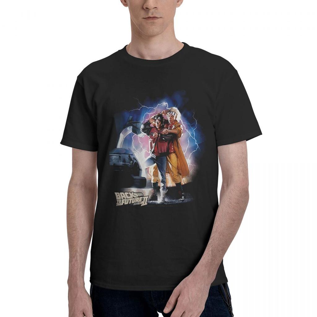 Back To The Future Mcflydoccarlightning 100 Cotton Casual Breathable Confortable Top Mens Clothing Deals Graphic Tee