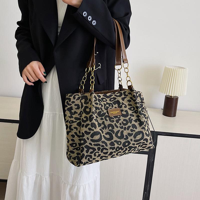 Leopard Design Fashion Underarm Bags Women Versatile Large Capacity Shoulder Bags Female Shopper Tote Bags Handbags